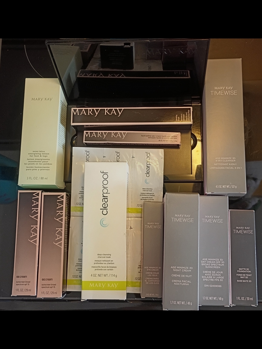 Mary Kay TimeWise & Clearproof Set - White, Silver, Pink